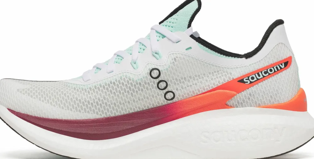 Best Saucony Men's Endorphin Pro 5 White/Crimson