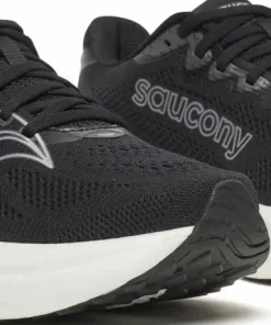 Discount Saucony Men's Ride 19 Wide Black/Silver