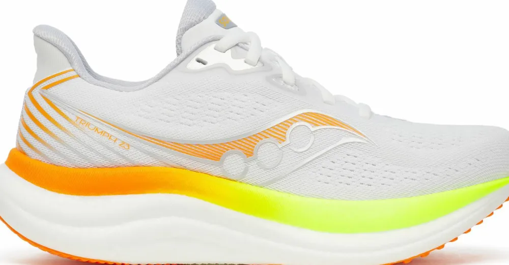 Clearance Saucony Women's Triumph 23 White/Citron