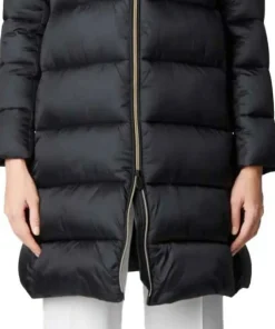 New Save the Duck Women's Animal Free Hooded Puffer Jacket Lysa Black