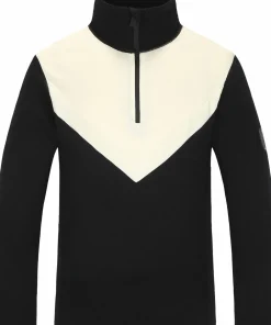 Outlet Skogstad Juniors' Gausta Merinoull Blanding Half-Zip Black