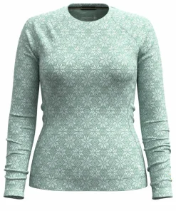 Smartwool Women's Merino 250 Baselayer Crew Boxed Arctic Green Digi Snow