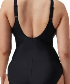 New Speedo Women's Shaping Cross Knot 1 Piece Black