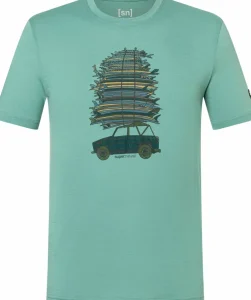 Discount super.natural Men's Surf Trip Tee Lagoon Green/various