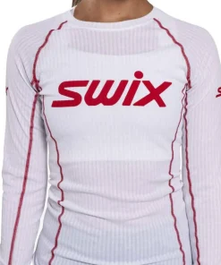 Sale Swix Women's RaceX Classic Long Sleeve Bright White/ Red Bright White/Swix Red