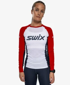 New Swix Women's RaceX Classic Long Sleeve Red/Bright White Swix Red/Bright White
