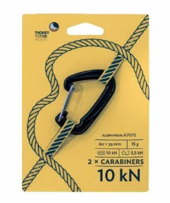 Online Ticket to the Moon Hammock Carabiner Pair 10kn Black