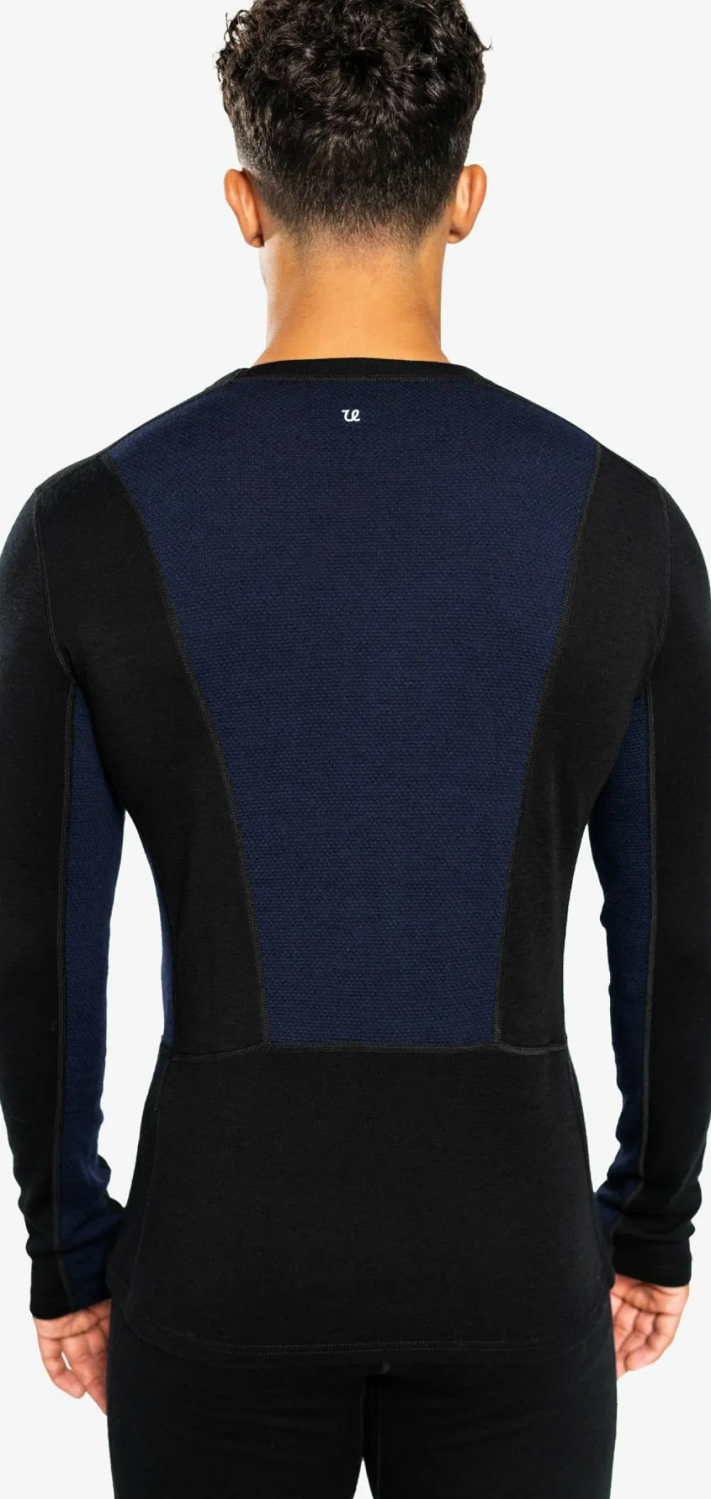 Best Ulvang Men's Peak Map Crew Baselayer Black/Navy Blue