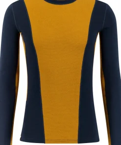 Outlet Ulvang Men's Peak Map Crew Baselayer Navy Blue/Cathay Spice