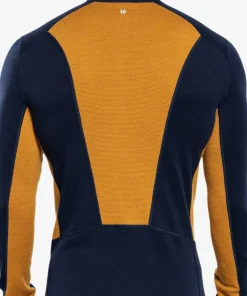 Online Ulvang Men's Peak Map Half Zip Baselayer Navy Blue/Cathay Spice