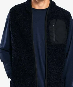 Best Ulvang Unisex Re Orbit Vest Wool Pile Navy Blue