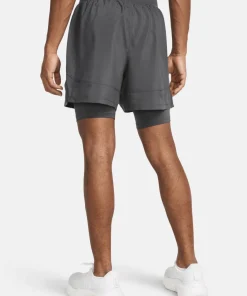 Clearance Under Armour Men's UA Launch 5'' 2-In-1 Short Gray