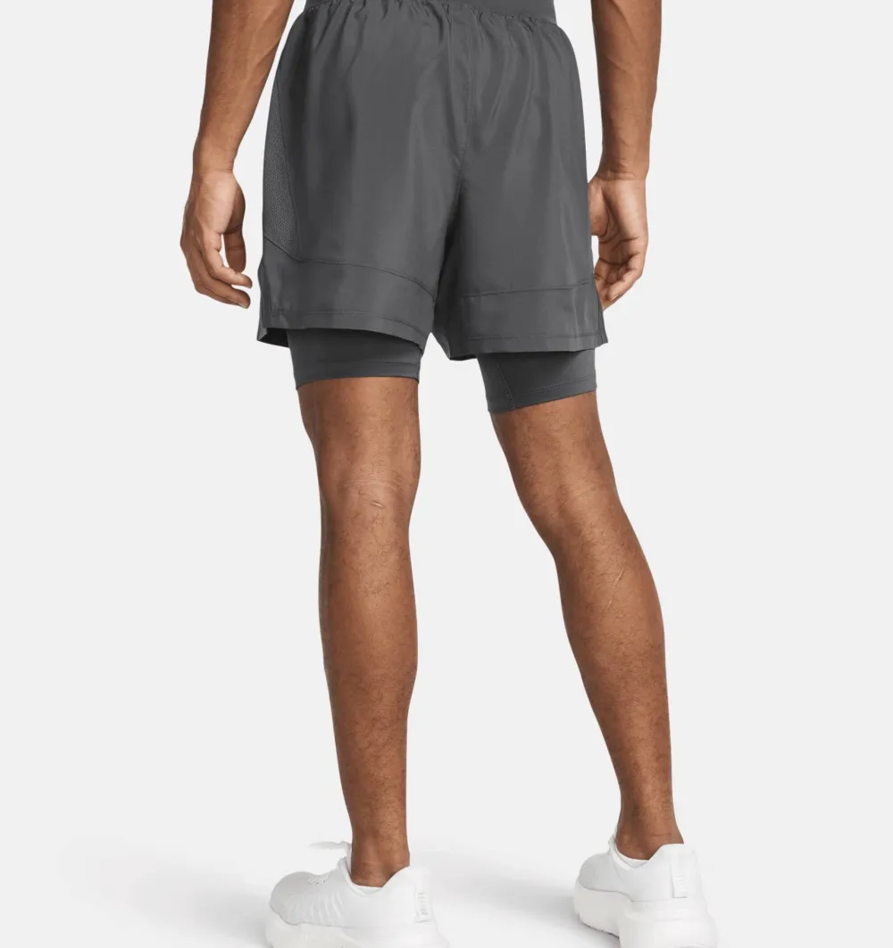 Clearance Under Armour Men's UA Launch 5'' 2-In-1 Short Gray