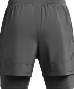 Clearance Under Armour Men's UA Launch 5'' 2-In-1 Short Gray