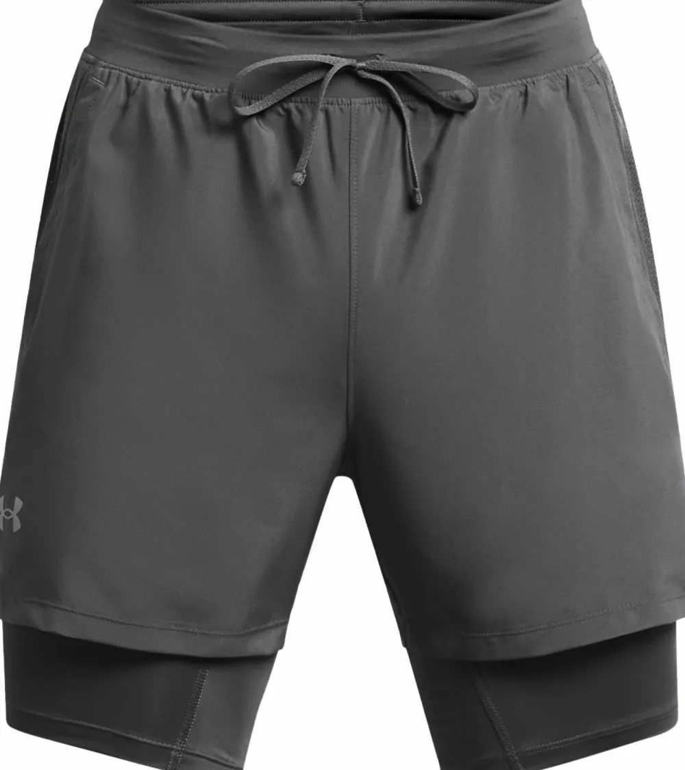 Clearance Under Armour Men's UA Launch 5'' 2-In-1 Short Gray