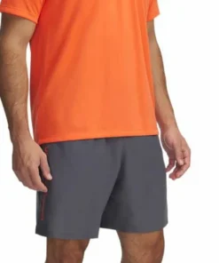 Outlet Under Armour Men's UA Tech Woven Wordmark Shorts Castlerock/Red