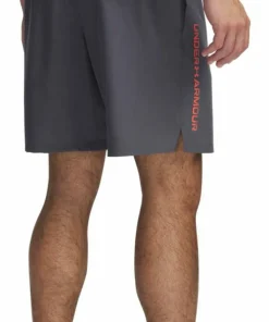 Outlet Under Armour Men's UA Tech Woven Wordmark Shorts Castlerock/Red