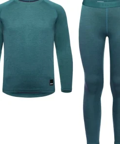 Clearance Urberg Juniors' Selje Merino-Bamboo Set Mediterranea/Blue Nights