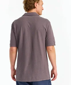 Hot Urberg Men's Hemp Polo Tee Black Beauty