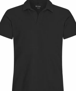 Hot Urberg Men's Hemp Polo Tee Black Beauty
