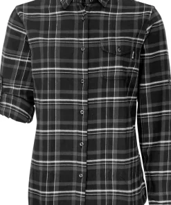 New Urberg Women's Trollstein LS Flannel Shirt Black Beauty