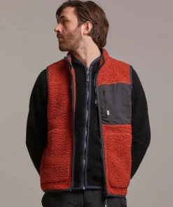 Clearance Varg Men's ön Wool Vest Retro Orange