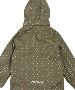 New Viking Footwear Kids' Jolly Print Rainset Olive