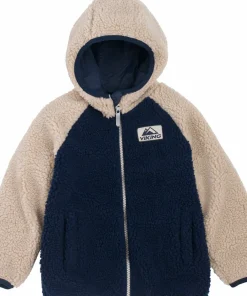 Hot Viking Footwear Kids' Play Reversible Pile Jacket Navy