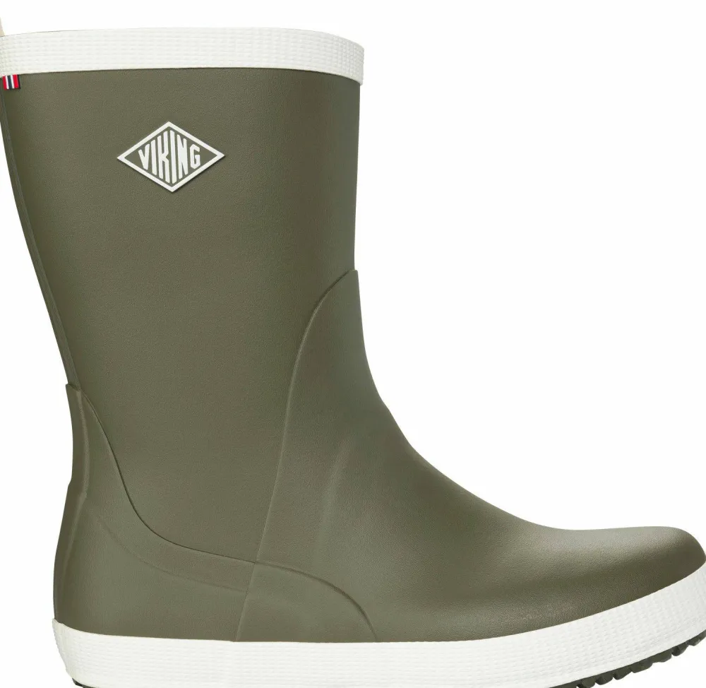 Hot Viking Footwear Seilas Heritage Rubber Boot Olive/Eggshell