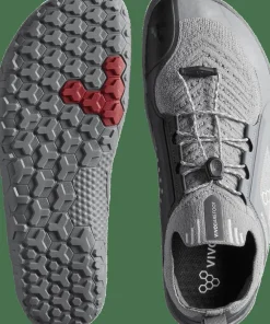 Clearance Vivobarefoot Men's Primus Trail Knit FG Ultime Gray