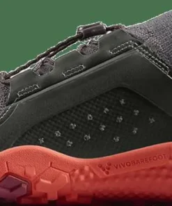 New Vivobarefoot Men's Primus Trail Knit FG Obsidian/Cherry Tomato