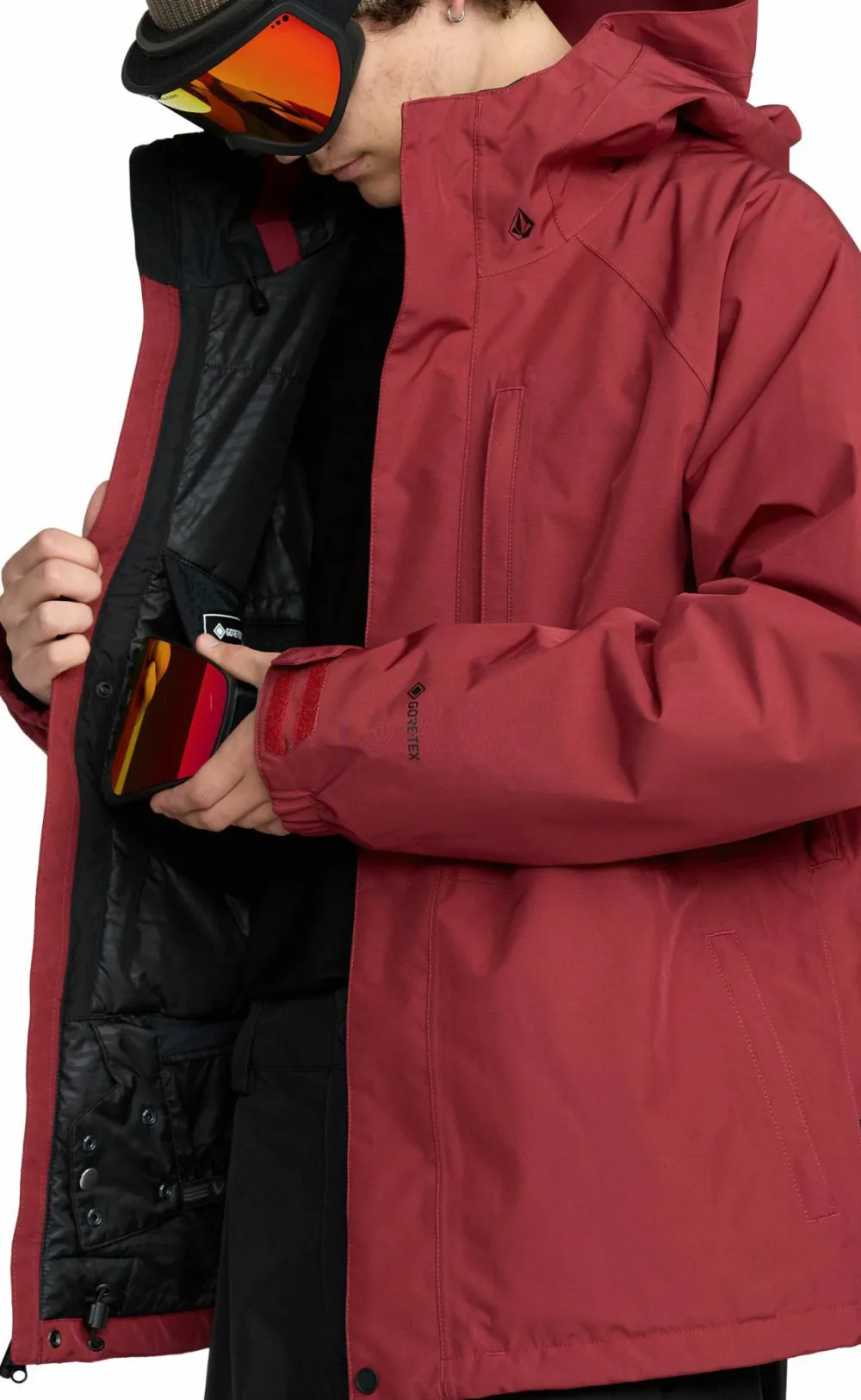 Outlet Volcom Men's Dua GORE-TEX Jacket Burnt Red