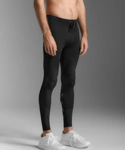 Sale 2XU Men's Aero Mesh Compression Tights Black/Silver Reflective