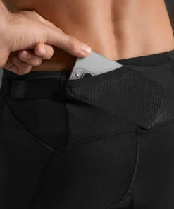Sale 2XU Men's Aero Mesh Compression Tights Black/Silver Reflective