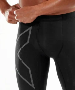 Clearance 2XU Men's MCS Run Compression Shorts Black/Black Reflective