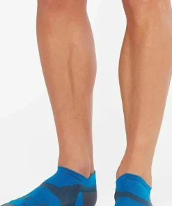 New 2XU Vectr Light Cushion No Show Sock Vibrant Blue/Grey